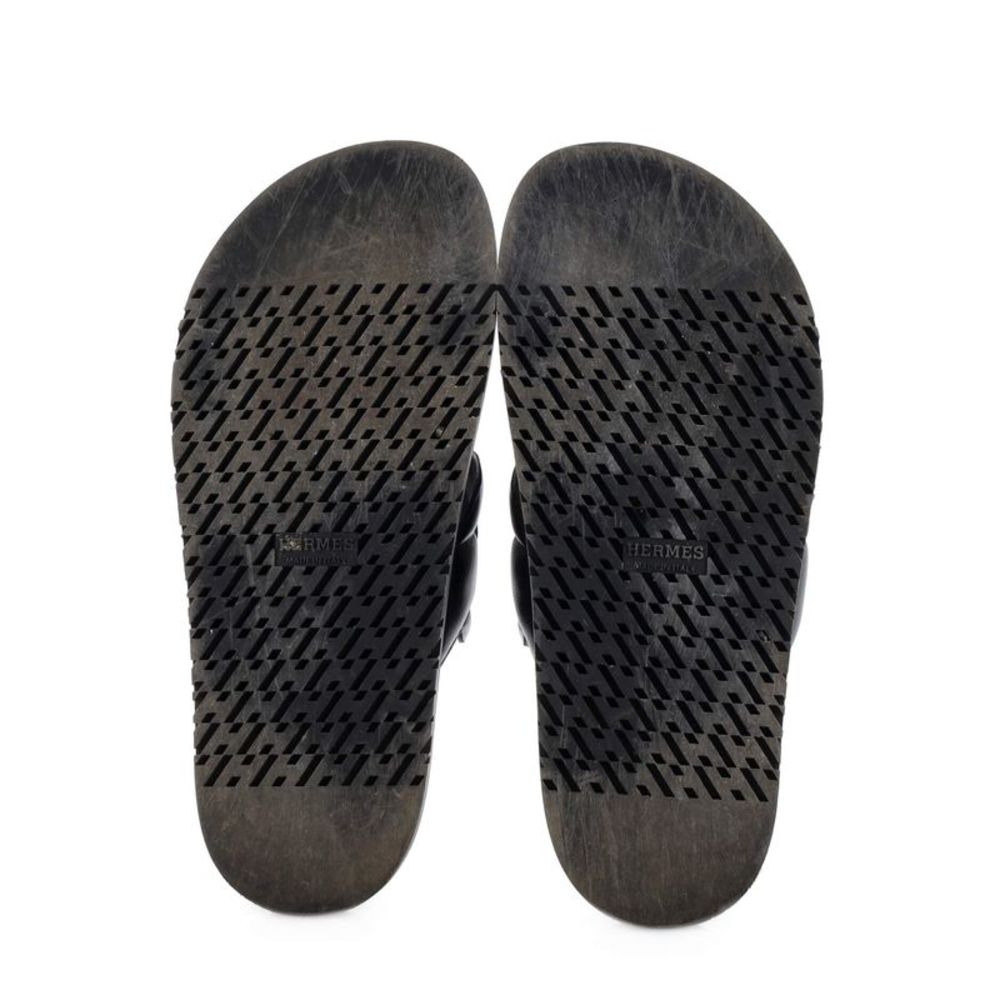 Hermes Women's Extra Sandals Leather Black - Picture 4 of 4